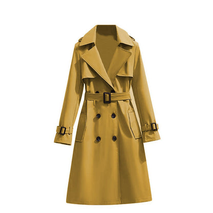🧥 Smooth Drape, Polished Silhouette | Women's Mid-Length Trench Coat ⚡