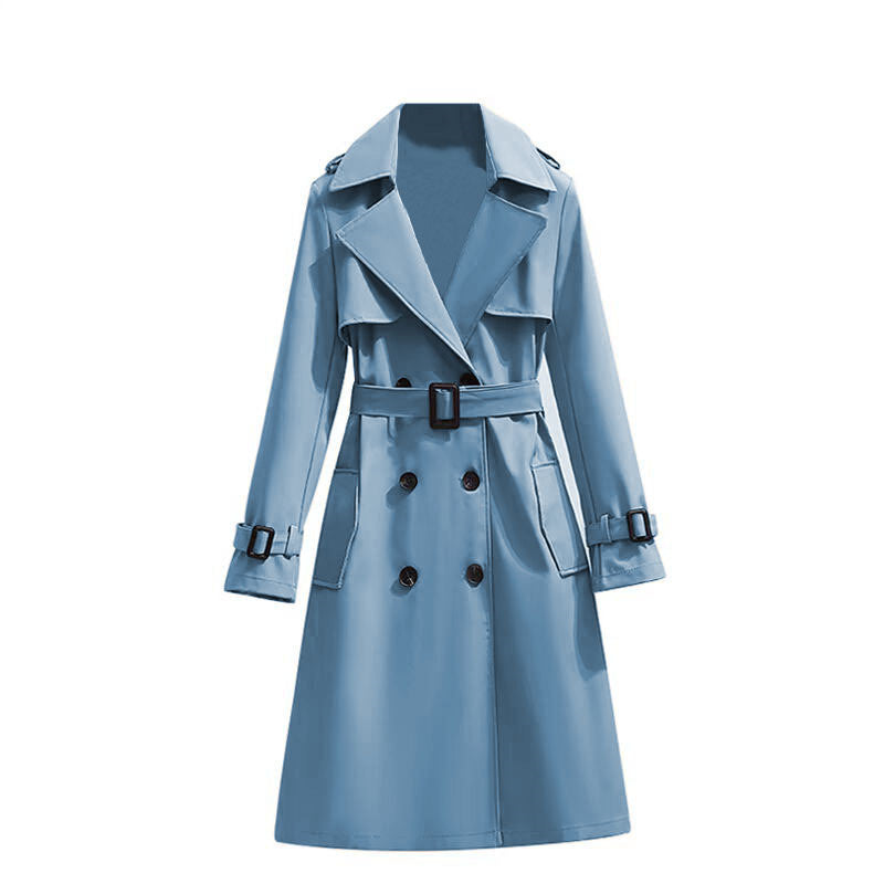 🧥 Smooth Drape, Polished Silhouette | Women's Mid-Length Trench Coat ⚡
