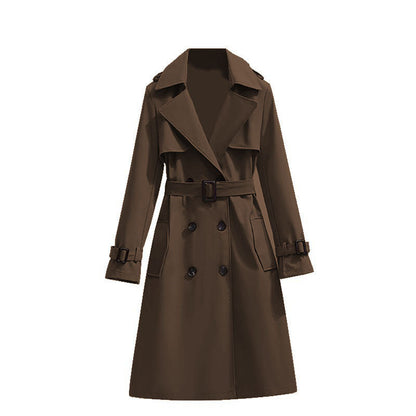 🧥 Smooth Drape, Polished Silhouette | Women's Mid-Length Trench Coat ⚡