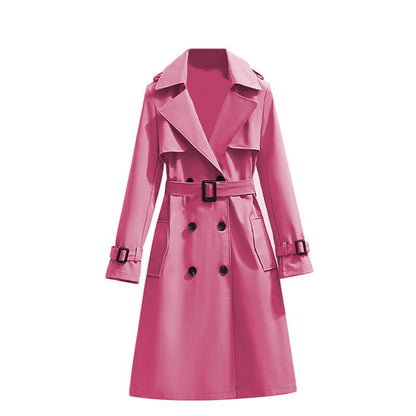 🧥 Smooth Drape, Polished Silhouette | Women's Mid-Length Trench Coat ⚡