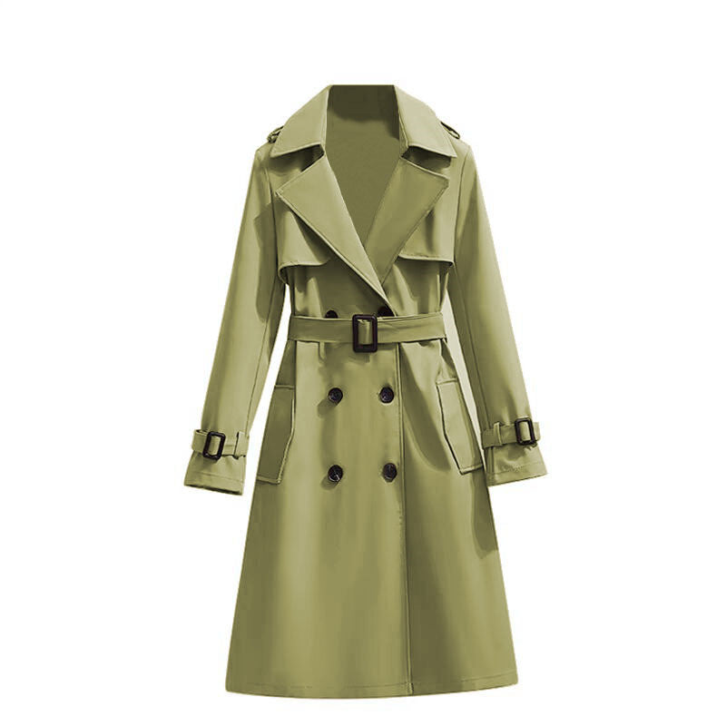🧥 Smooth Drape, Polished Silhouette | Women's Mid-Length Trench Coat ⚡