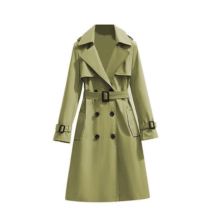 🧥 Smooth Drape, Polished Silhouette | Women's Mid-Length Trench Coat ⚡