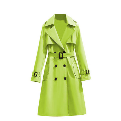 🧥 Smooth Drape, Polished Silhouette | Women's Mid-Length Trench Coat ⚡