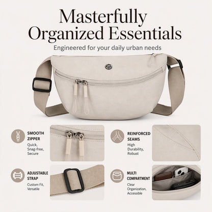 Minimalist Half Moon Crossbody Bag