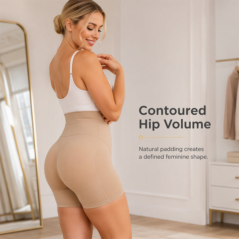 Women's High-Waist Tummy Control Padded Shapewear Shorts