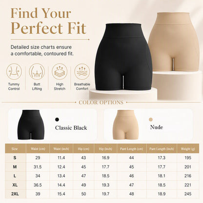 Women's High-Waist Tummy Control Padded Shapewear Shorts