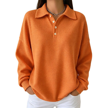 Women's Casual Waffle Knit Top