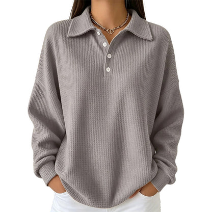 Women's Casual Waffle Knit Top