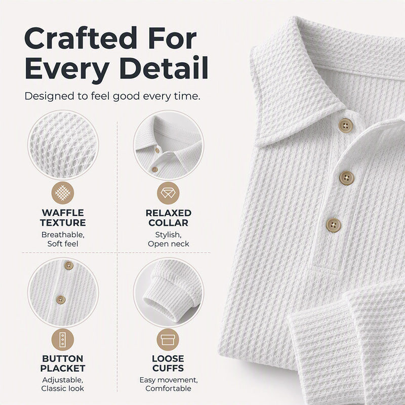 Women's Casual Waffle Knit Top