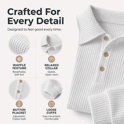 Women's Casual Waffle Knit Top