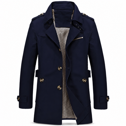 Men's Casual Pure Cotton Windbreaker Spring and Autumn Work Outerwear