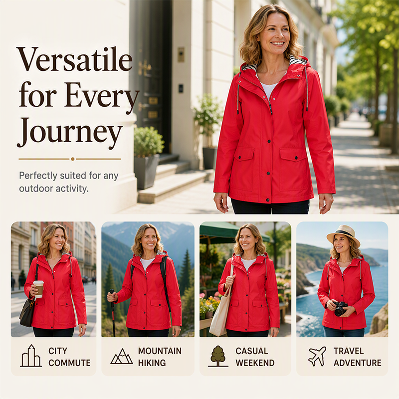 Women's Outdoor Waterproof Windproof Jacket