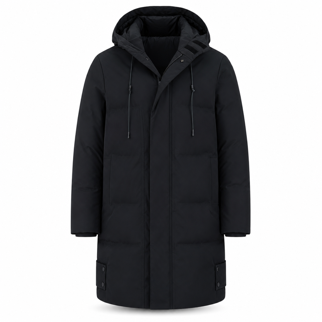 Men's Casual Mid-Length Padded Winter Thickened Warm Outerwear Coat Plus Size
