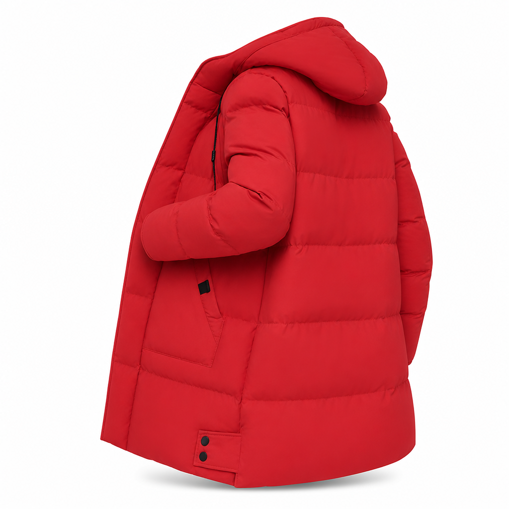 Men's Casual Mid-Length Padded Winter Thickened Warm Outerwear Coat Plus Size