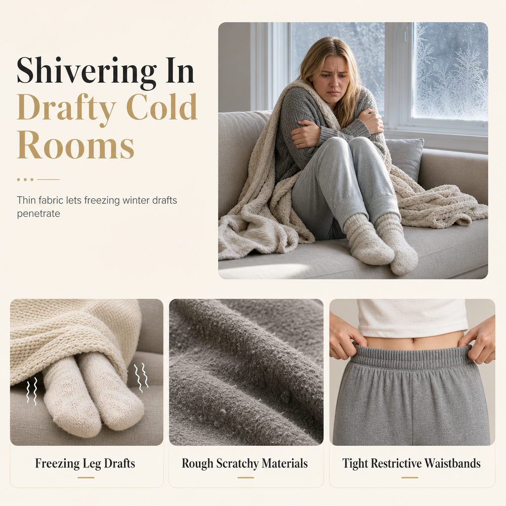 🔥 Cozy Everyday Comfort | Women’s Flannel-Lined Embossed Straight-Leg Lounge Pants