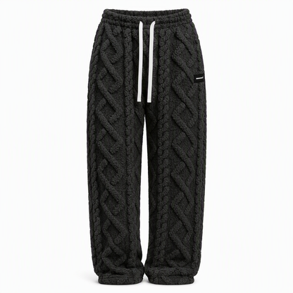 🔥 Cozy Everyday Comfort | Women’s Flannel-Lined Embossed Straight-Leg Lounge Pants