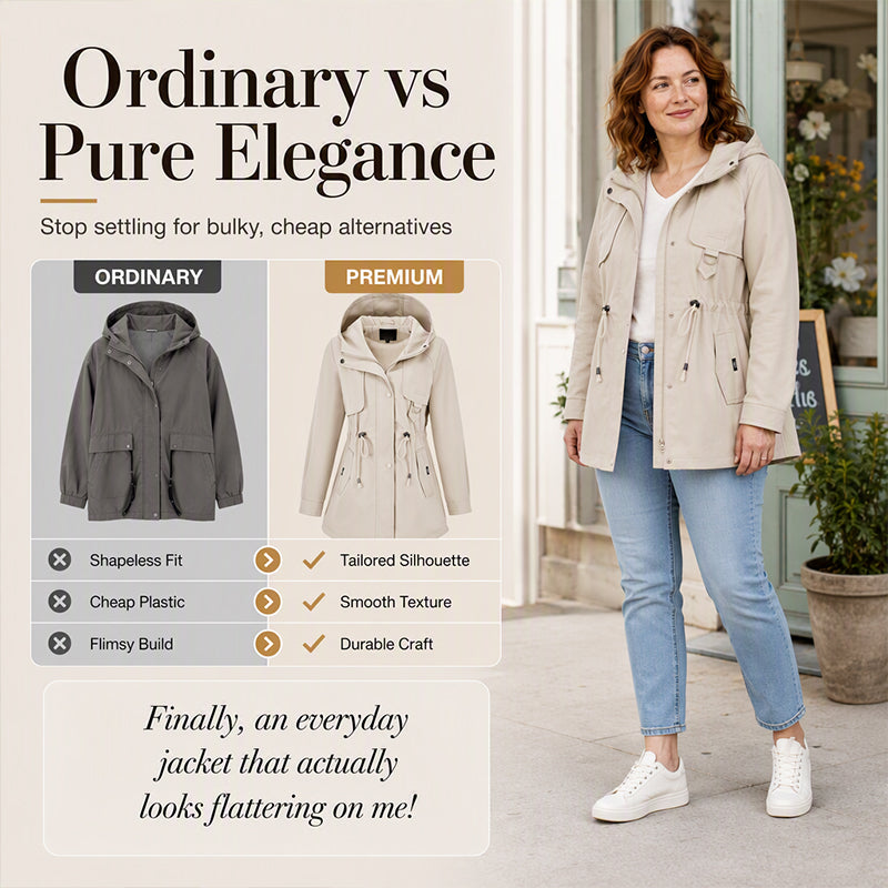 Women's Casual Warm Mid-Length Hooded Jacket