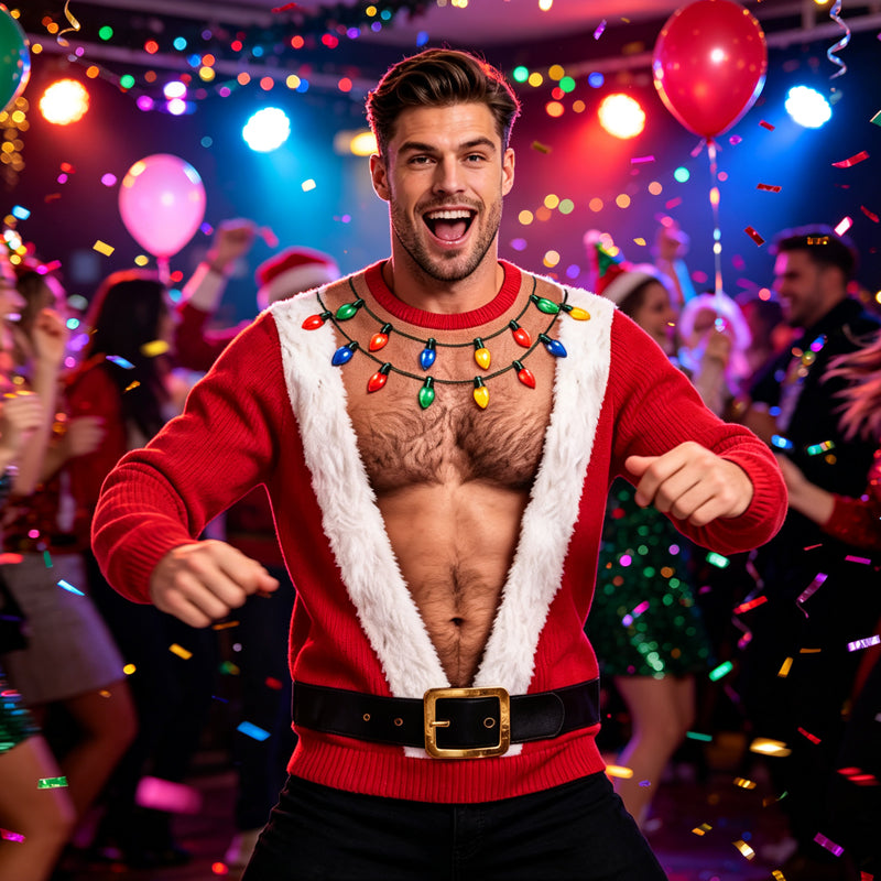 Men's Funny Christmas 3D Printed Muscle Sweatshirt