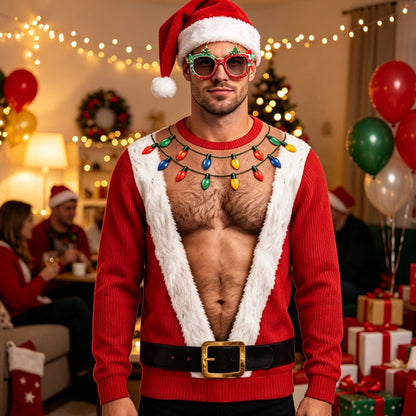 Men's Funny Christmas 3D Printed Muscle Sweatshirt