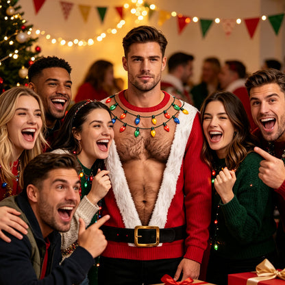 Men's Funny Christmas 3D Printed Muscle Sweatshirt