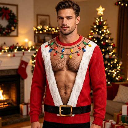 Men's Funny Christmas 3D Printed Muscle Sweatshirt