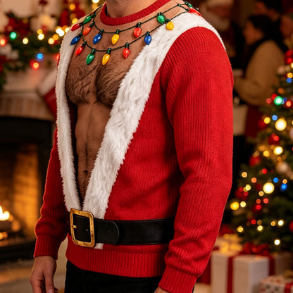 Men's Funny Christmas 3D Printed Muscle Sweatshirt