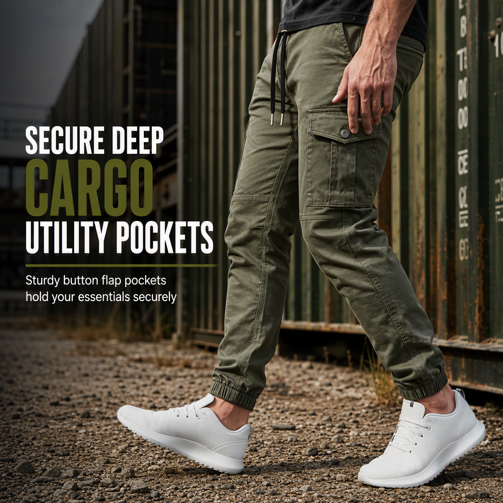 Lightweight Casual Cargo Pants Outdoor Hiking Joggers for Autumn and Winter Sports Running Training