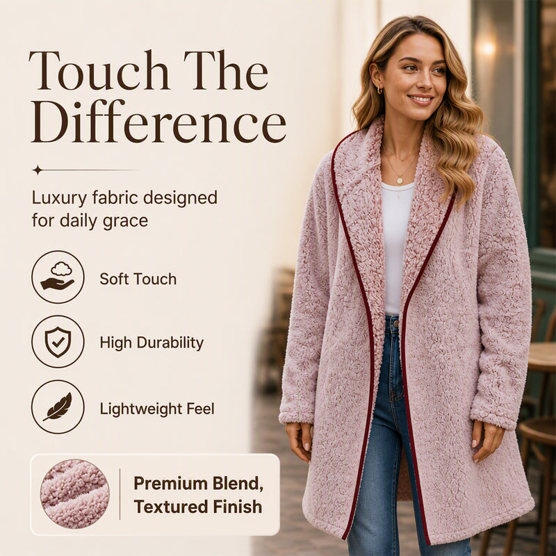 Women's Casual Hooded Plush Cardigan
