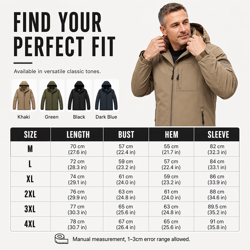 Men's Winter Warm Waterproof Hooded Jacket