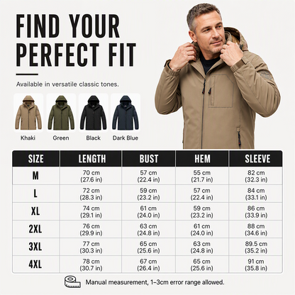 Men's Winter Warm Waterproof Hooded Jacket