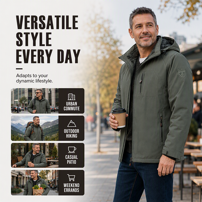 Men's Winter Warm Waterproof Hooded Jacket