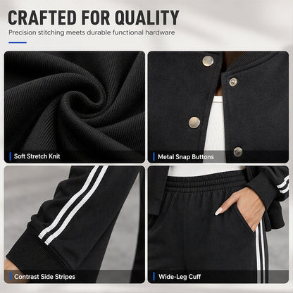 Women's Stripe Sporty Loungewear Set