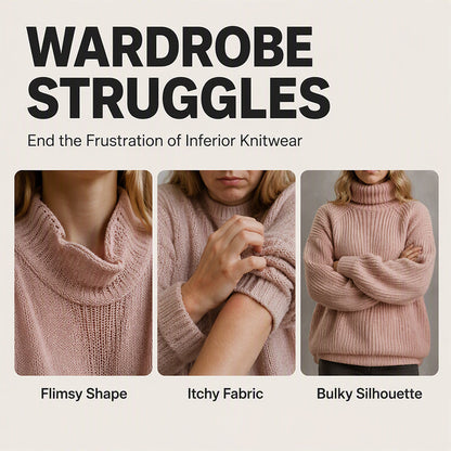 Women's Cozy Turtleneck Knit Sweater Dress