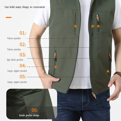 Men's Outdoor Multi-pocket Quick-Drying Vest
