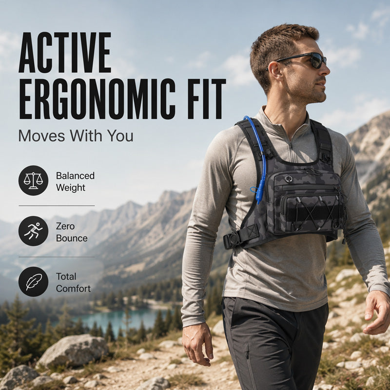 Chest Bag Hydration Ready Cycling Vest Pack for Men