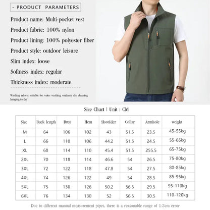Men's Outdoor Multi-pocket Quick-Drying Vest