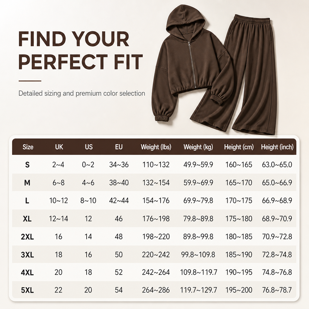 Women's Casual Soft Knit Two-Piece Lounge Set with Hooded Zip-Up Sweatshirt and Wide-Leg Pants