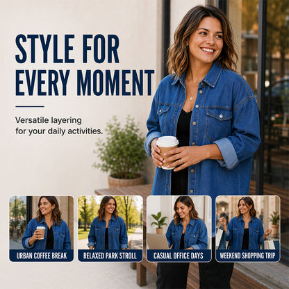 Women's Frayed Hem Washed Denim Jacket