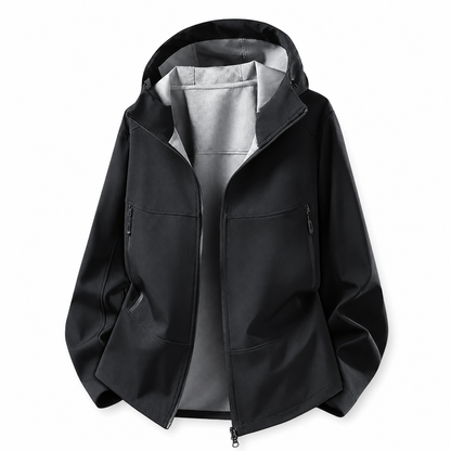 🌧️ Weather-Ready Protection, Easy Movement | Unisex Hooded Softshell Jacket ⚡