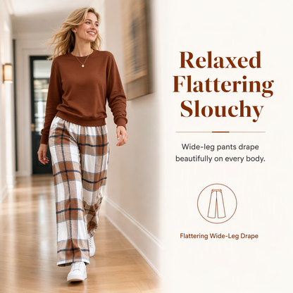 ☁️ Relaxed Comfort, Flattering Wide-Leg Style | Women's 2-Piece Set ⚡