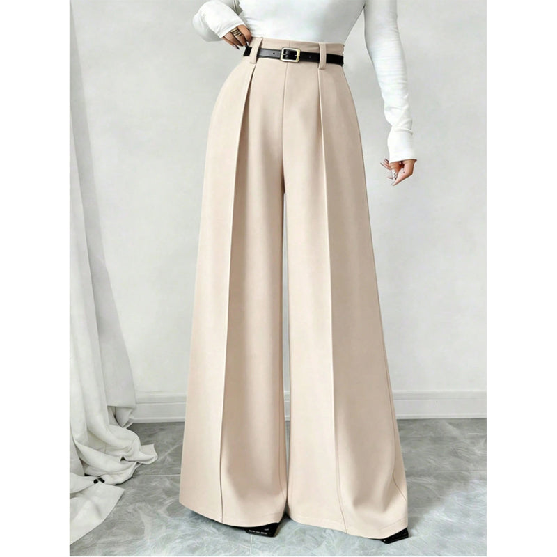 Women's Elegant Drape Wide-Leg Pants