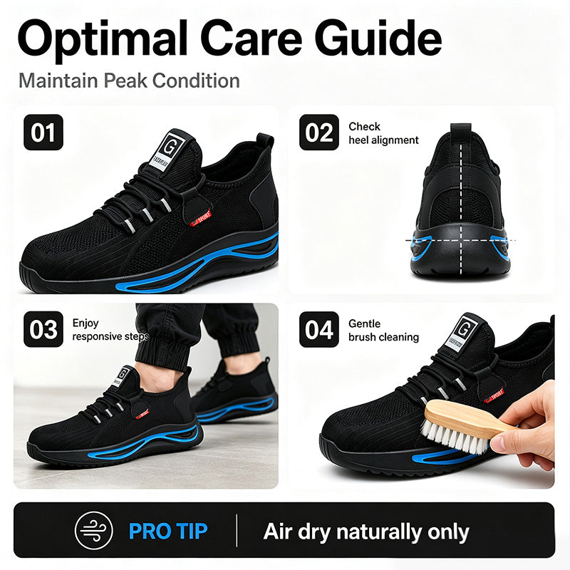 🥾 Steel Toe Protection, Lightweight All-Day Comfort | Men's Safety Work Shoes