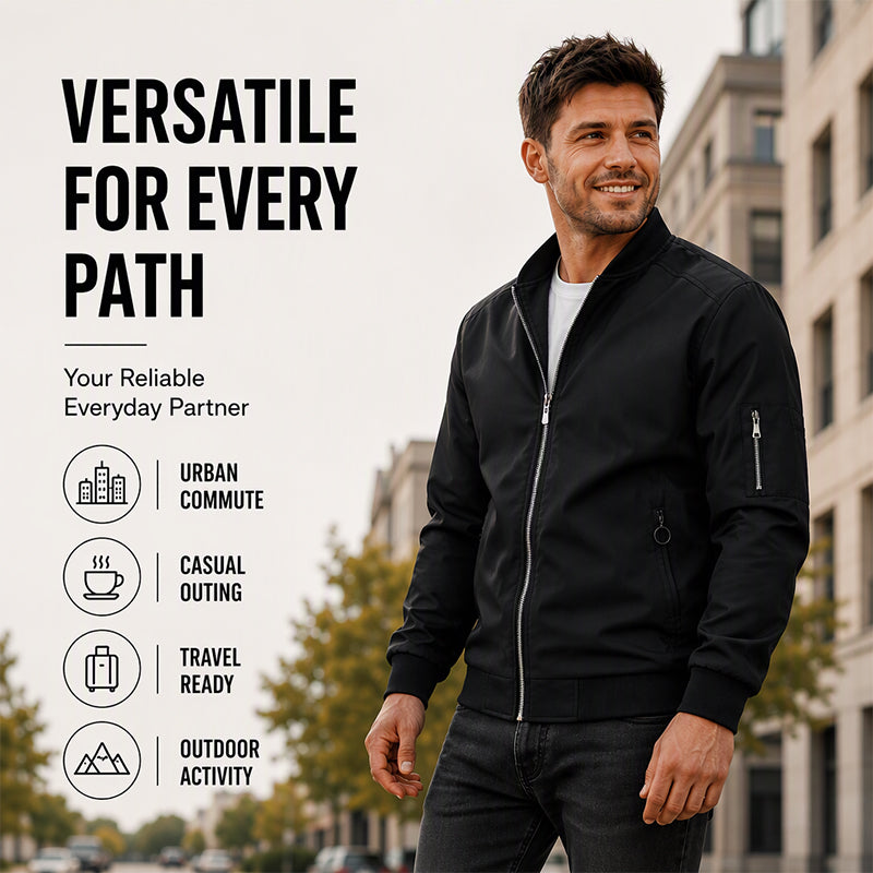 🧥 Clean Bomber Style, Easy Everyday Layering | Men's Outdoor Jacket