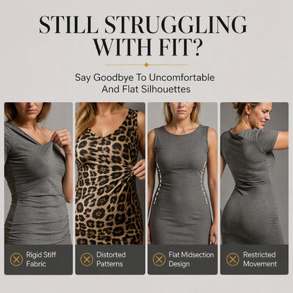 🐆 Lace V-Neck, Curve-Flattering Ruched Fit | Women's Leopard Midi Dress