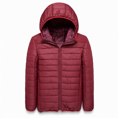 Men's Lightweight Hooded Padded Cotton Casual Short Winter Coat Plus Size