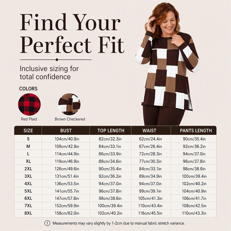 Women's Printed Long Sleeve Top & Leggings Set