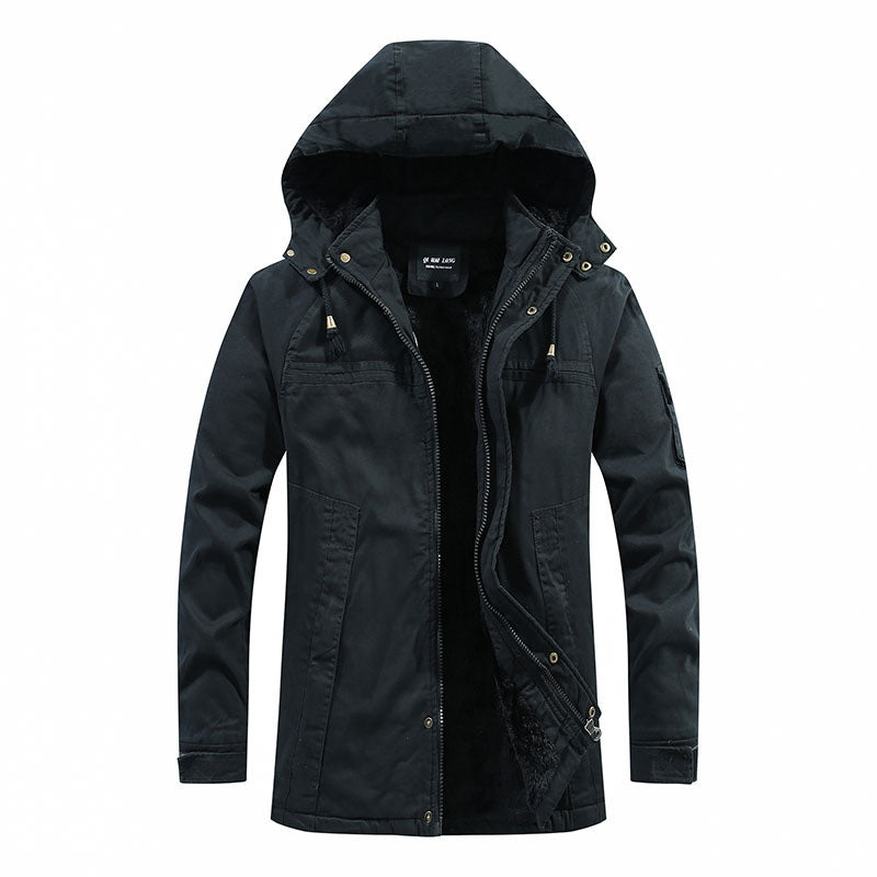 🧥 Plush-Lined Warmth, Rugged Utility Style | Men's Hooded Utility Jacket