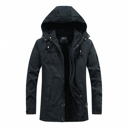 🧥 Plush-Lined Warmth, Rugged Utility Style | Men's Hooded Utility Jacket