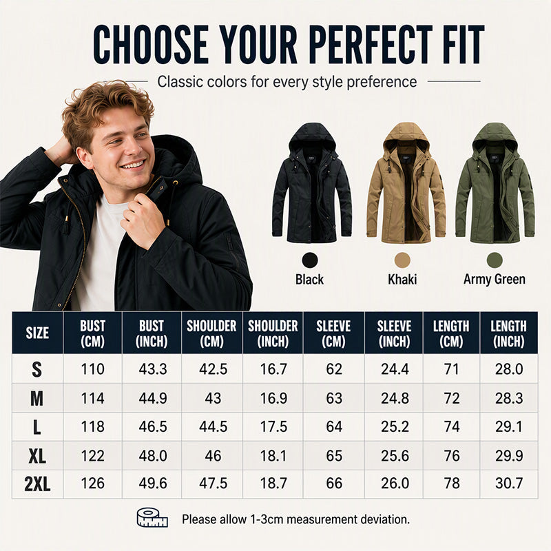 🧥 Plush-Lined Warmth, Rugged Utility Style | Men's Hooded Utility Jacket