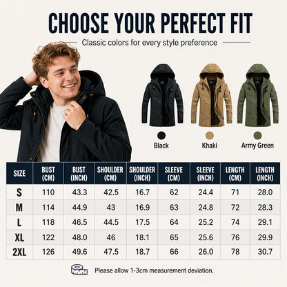 🧥 Plush-Lined Warmth, Rugged Utility Style | Men's Hooded Utility Jacket
